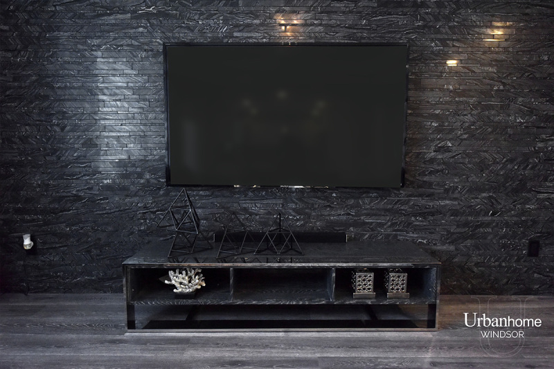 black stone entertainment wall.