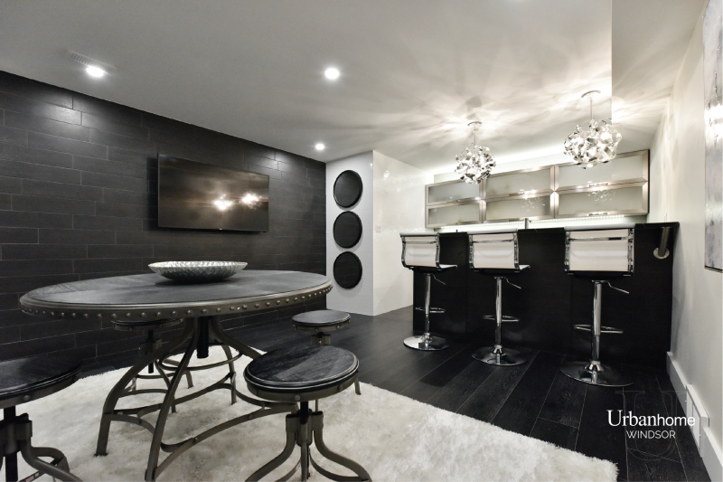 Bar area in a modern interior design project