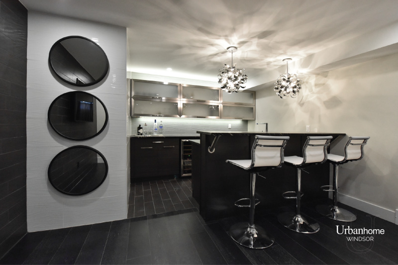 Bar area in a modern interior design project