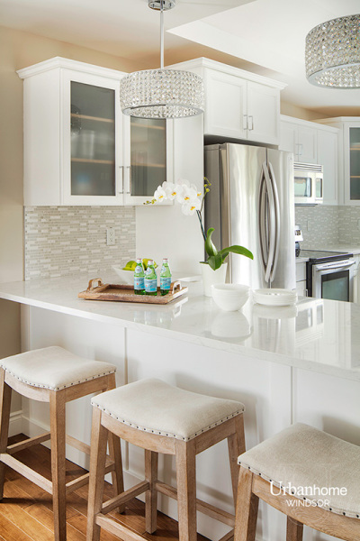 White Kitchen open concept casual elegance  interior design
