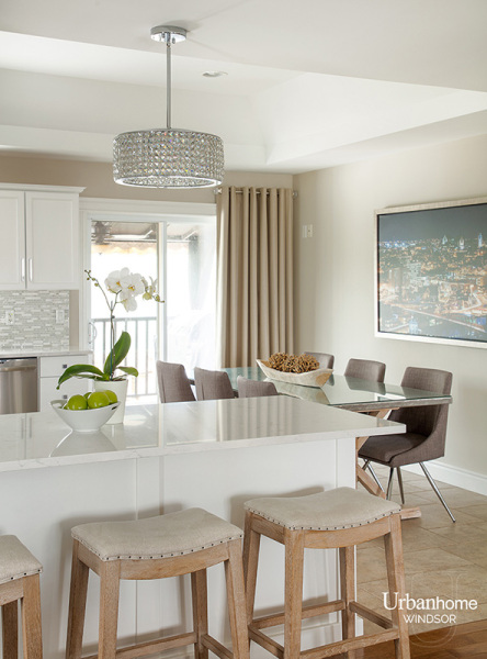 White Kitchen open concept casual elegance  interior design