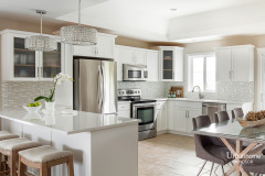 White Kitchen open concept casual elegance  interior design