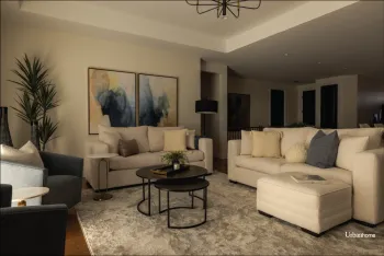 Timeless Living Room with Layered Neutrals & Art