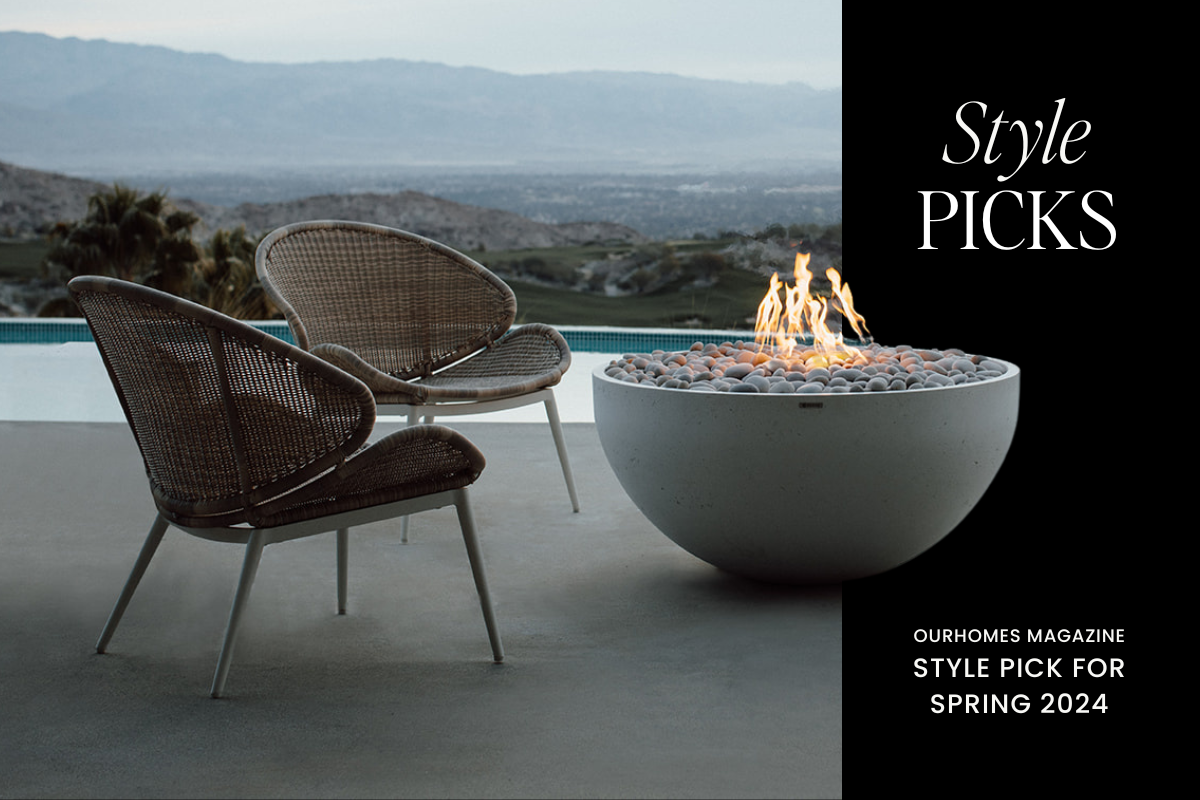 Dekko Concrete's Serenade 40 firepit featured in ourhome's magazine