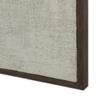 A contemporary diptych artwork featuring geometric block patterns in a neutral, textured palette, framed in sleek black frames against a soft background.