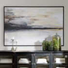 Abstract textured wall art in soft neutral tones with white, cream, and subtle grey hues, featuring raised detailing for depth and dimension.