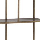 Modern bronze-finished Eiffel bookcase featuring open geometric shelving design.