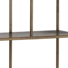 Modern bronze-finished Eiffel bookcase featuring open geometric shelving design.