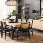 Modern bronze-finished Eiffel bookcase featuring open geometric shelving design.