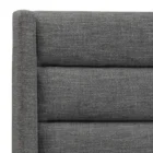 Emmit Bed footboard in dark grey upholstered fabric.