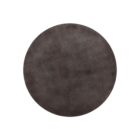 Round coffee table with a textured charcoal top and gold-finished metal base