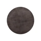 Round coffee table with a textured charcoal top and gold-finished metal base
