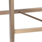 Gesa Stool with grey upholstered seat and gold-finished legs
