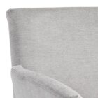 Gesa Stool with grey upholstered seat and gold-finished legs