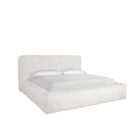 The Highland Bed in soft white upholstery