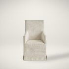 Manning Slipcover Chair featuring a structured silhouette in creamy textured fabric with a tailored slipcover and classic armrests.
