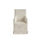 Manning Slipcover Chair featuring a structured silhouette in creamy textured fabric with a tailored slipcover and classic armrests.