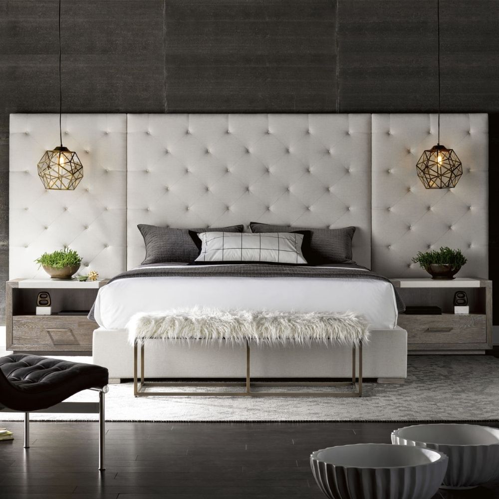 A contemporary nightstand featuring a light wood frame, open shelf, and single drawer with minimalist cut-out handle.