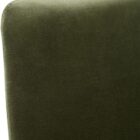 Conifer Dining Chair in rich green velvet with brass leg caps.