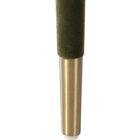 Conifer Dining Chair in rich green velvet with brass leg caps.