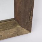 Rustic full-length mirror with thick reclaimed wood frame in a dark natural finish.