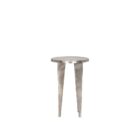 Small metallic silver accent table with four tapered legs – Mercana Maggie Table.