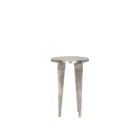 Small metallic silver accent table with four tapered legs – Mercana Maggie Table.