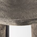 Small metallic silver accent table with four tapered legs – Mercana Maggie Table.