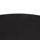 Round black solid wood accent table with chunky legs and sculptural design – Mercana Soma Table.