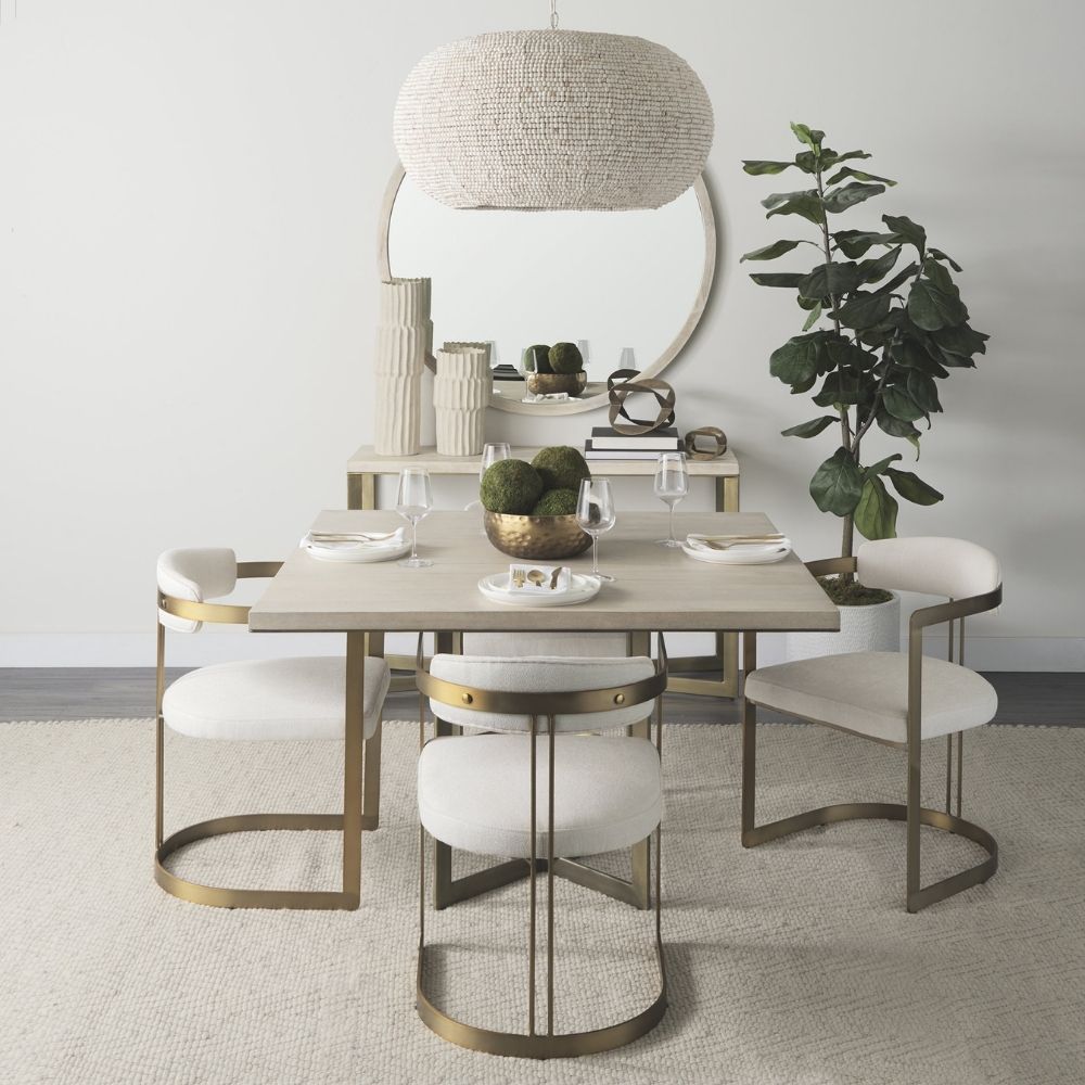 Boho-style dome pendant light with hand-beaded white finish and woven texture.