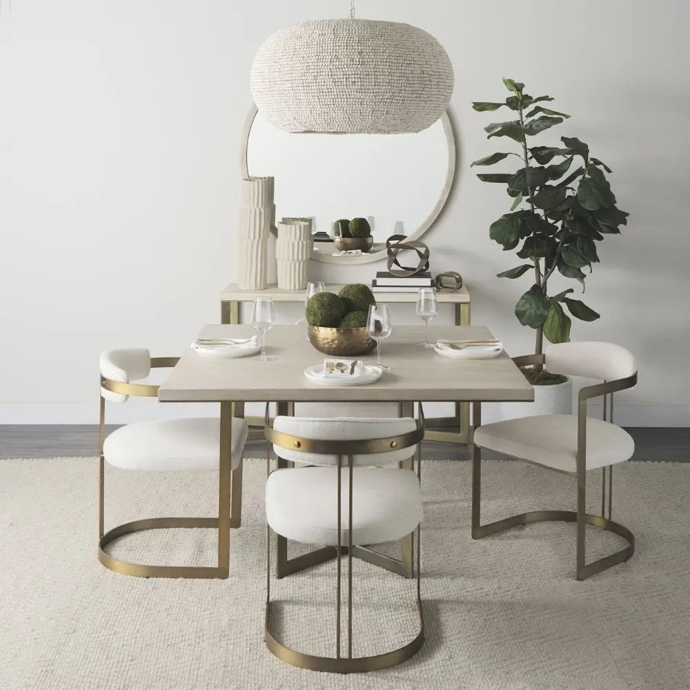 Boho-style dome pendant light with hand-beaded white finish and woven texture.