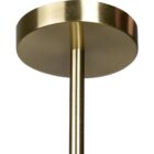 Modern gold chandelier with staggered rods and smoky mirrored glass globe shades