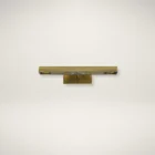 Brushed brass picture light with a sleek linear design and integrated LED.