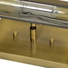 Brushed brass picture light with a sleek linear design and integrated LED.