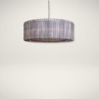 Sunpan Kore Large Smoke Grey Chandelier with cylindrical smoked glass rods and a brushed silver frame.