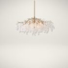 Uttermost Boreas Chandelier with cascading clear glass accents on a sculptural gold branch-like frame.