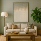 Abstract wall art with shimmering silver and grey tones blending into soft white, creating a tranquil gradient effect.