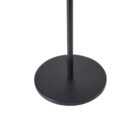 Renwil Adeline Accent Table with round black marble top and slim black metal pedestal base.