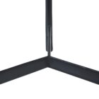Renwil Avila Accent Table with round black marble top and minimalist three-leg black iron frame.