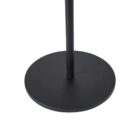Renwil Bethany Accent Table with round light marble top and slim black metal pedestal base.