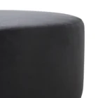 Renwil Colum Ottoman with oversized round silhouette upholstered in deep charcoal fabric.