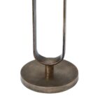 Renwil Irene Accent Tables, set of two, with round white marble tops and antique brass open-frame pedestal bases