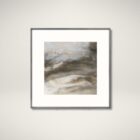 Celadon Surface wall art featuring an abstract watercolor-inspired design in warm earthy tones with a sleek frame.