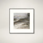 Celadon Surface wall art featuring an abstract watercolor-inspired design in warm earthy tones with a sleek frame.