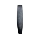 Set of three tall grey sculptural vases with ombré finish and elongated silhouettes.