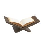 Renwil Ocra wooden magazine holder with a modern X-shaped design in a dark finish.