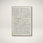 Renwil Pacardi abstract wall art featuring textured silver blocks on a neutral canvas with a thin wood frame.