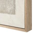 Renwil Pacardi abstract wall art featuring textured silver blocks on a neutral canvas with a thin wood frame.