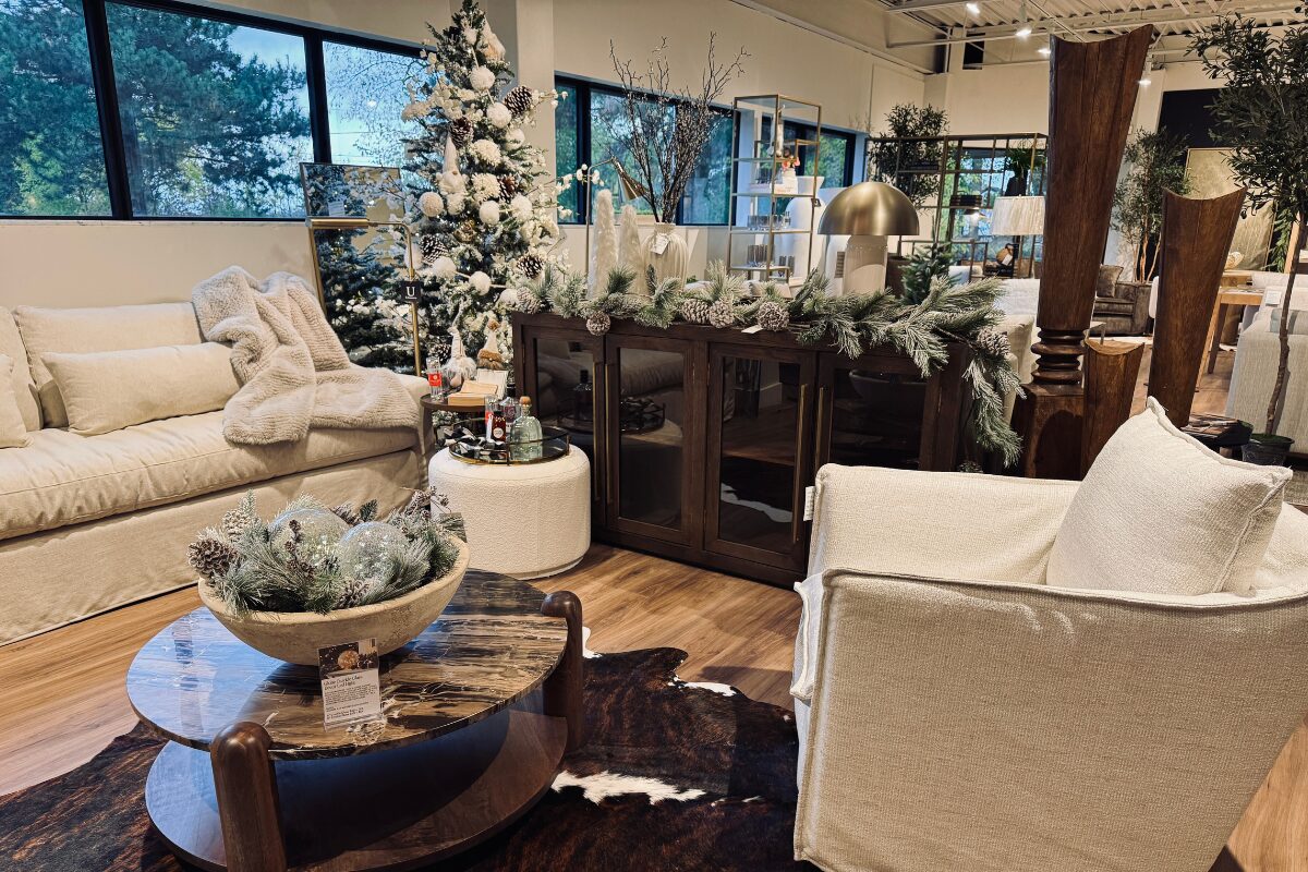 Our take on classic holiday style_ cozy, layered, and inviting with snowy whites and natural textures
