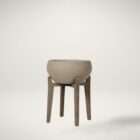 Large standing urn planter with textured stone bowl and natural wood base